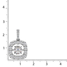 Diamond 2 Ct.Tw. Shimmering Pendant in 14K White Silver