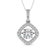 Diamond 2 Ct.Tw. Square Shape Shimmering Pendant in 14K White Gold