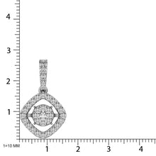 Moving Diamond 5/8 ct tw Pendant in 14K White Gold
