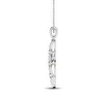 14K White Gold 1/5 Ct.Tw. Diamond Cross Pendant