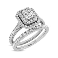 14K White Gold 1Ct.Tw. Diamond keyani Bridal Ring - thediamondsq