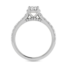 14K White Gold 1 1/4Ct.Tw. Diamond Round Cut keyani Bridal Ring - thediamondsq