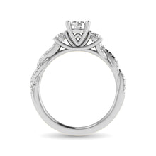 14K White Gold 1 Ct.Tw. Round Cut Diamond Engagement Ring