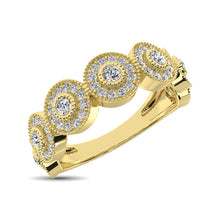 14K Yellow Gold 1/2 Ct.Tw. Diamond Stackable Band - thediamondsq