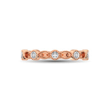 14K Rose Gold 1/6 Ctw Diamond Band - thediamondsq