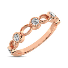 14K Rose Gold 1/6 Ctw Diamond Band - thediamondsq
