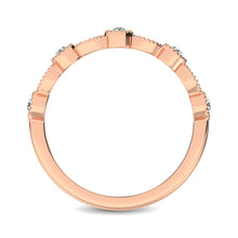 14K Rose Gold 1/6 Ctw Diamond Band - thediamondsq