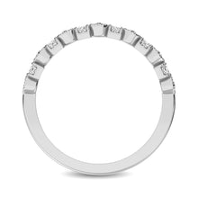14K White Gold 1/6 Ctw Diamond Band - thediamondsq