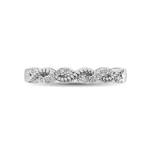 Diamond 1/10 Ctw  Twist Band in 14K White Gold - thediamondsq