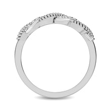 Diamond 1/10 Ctw  Twist Band in 14K White Gold - thediamondsq