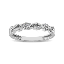 Diamond 1/10 Ctw  Twist Band in 14K White Gold - thediamondsq