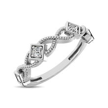 14K White Gold 1/8 Ctw Diamond Band - thediamondsq