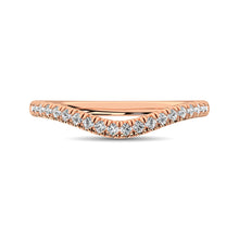 14K Rose Gold 1/6 ctw Contour Band Ring - thediamondsq