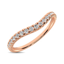 14K Rose Gold 1/6 ctw Contour Band Ring - thediamondsq