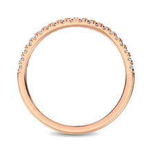 14K Rose Gold 1/6 ctw Contour Band Ring - thediamondsq
