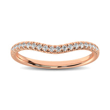 14K Rose Gold 1/6 ctw Contour Band Ring - thediamondsq
