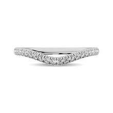 14K White Gold 1/6 ctw Contour Band Ring - thediamondsq