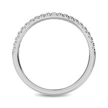 14K White Gold 1/6 ctw Contour Band Ring - thediamondsq
