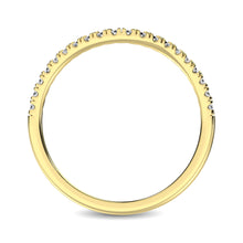 14K Yellow Gold 1/6 ctw Contour Band Ring - thediamondsq