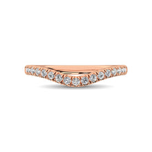 14K Rose Gold 1/3 Ct.Tw. Diamond Curve Band - thediamondsq