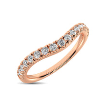 14K Rose Gold 1/3 Ct.Tw. Diamond Curve Band - thediamondsq