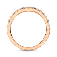 14K Rose Gold 1/3 Ct.Tw. Diamond Curve Band - thediamondsq