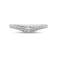 14K White Gold 1/3 Ct.Tw. Diamond Curve Band - thediamondsq