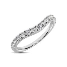 14K White Gold 1/3 Ct.Tw. Diamond Curve Band - thediamondsq
