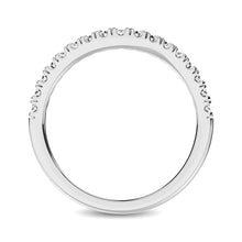 14K White Gold 1/3 Ct.Tw. Diamond Curve Band - thediamondsq