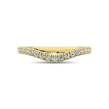 14K Yellow Gold 1/3 Ct.Tw. Diamond Curve Band - thediamondsq
