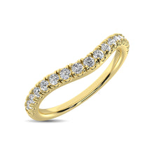 14K Yellow Gold 1/3 Ct.Tw. Diamond Curve Band - thediamondsq