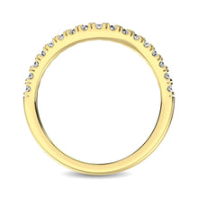 14K Yellow Gold 1/3 Ct.Tw. Diamond Curve Band - thediamondsq