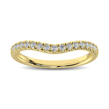 14K Yellow Gold 1/3 Ct.Tw. Diamond Curve Band - thediamondsq