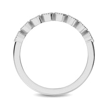 Diamond 1/4 Ctw Stackable Bezel Band with Beaded Setting in 14K White Gold - thediamondsq