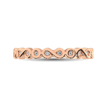 14K Rose Gold 1/10 Ctw Diamond Band - thediamondsq