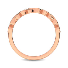 14K Rose Gold 1/10 Ctw Diamond Band - thediamondsq