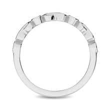 14K White Gold 1/10 Ctw Diamond Band - thediamondsq