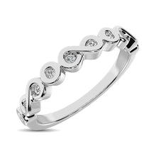 14K White Gold 1/10 Ctw Diamond Band - thediamondsq