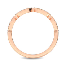 Beaded Style Band set with 1/6 Ctw Diamond in 14K Rose Gold - thediamondsq