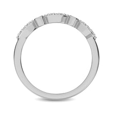 Round and Marquise Shape 1/6 Ctw Diamond Stackable Band - thediamondsq