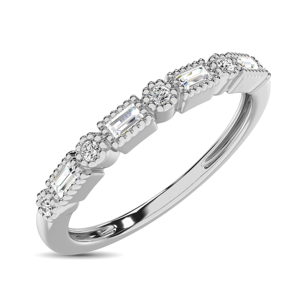 Diamond Wedding Band 1/10 ct tw in 10K White Gold