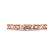 14K Rose Gold 1/5 Ct.Tw. Diamond Stackable Band - thediamondsq