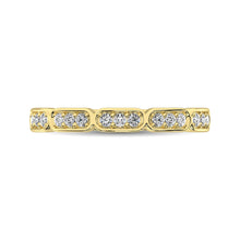 14K Yellow Gold 1/5 Ct.Tw. Diamond Stackable Band - thediamondsq