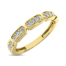 14K Yellow Gold 1/5 Ct.Tw. Diamond Stackable Band - thediamondsq