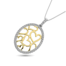 10K Yellow Gold 1/4 Ct.Tw. Diamond Heart Pendant