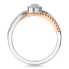 Diamond 1/3.Ct.Tw. Flower Shape Fashion Ring in 14K Rose Gold