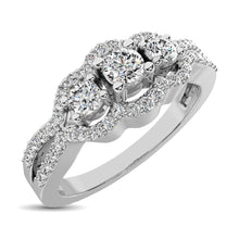 14K White Gold 1/2 Ct.Tw. Diamond Engagement Ring - thediamondsq