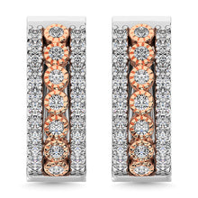 Diamond 3/8 Ct.Tw. Hoop Earrings in 14K Two Tone Gold