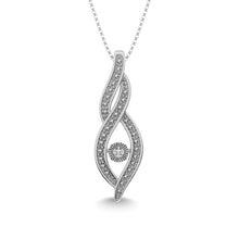 Sterling Silver Moving Diamond Accent Fashion Pendant