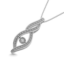 Sterling Silver Moving Diamond Accent Fashion Pendant